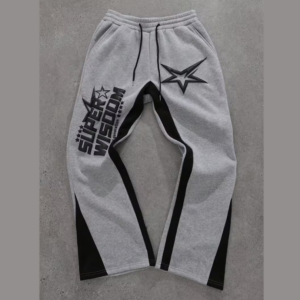 Street Style Letter Star Printed Sports Pants