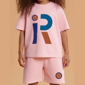 Casual Sports Outfit with Short Sleeves for Girls